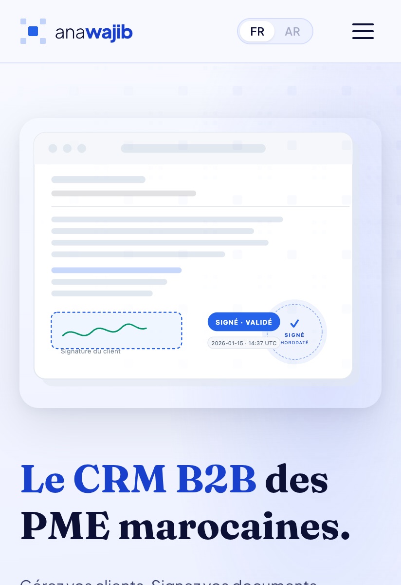 Aperçu du site AnaWajib réalisé par lmscom
