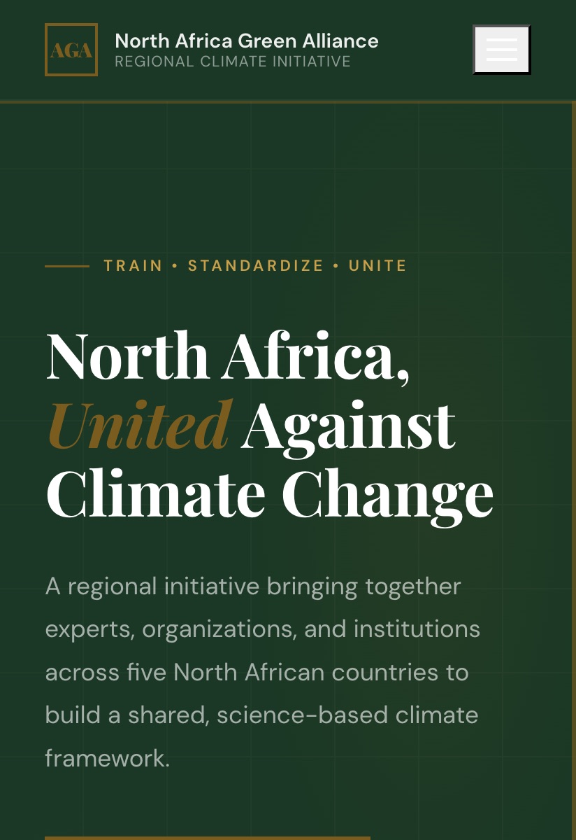 Aperçu du site North Africa Green Alliance réalisé par lmscom